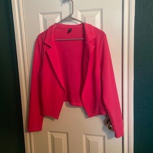 Cropped pink blazer